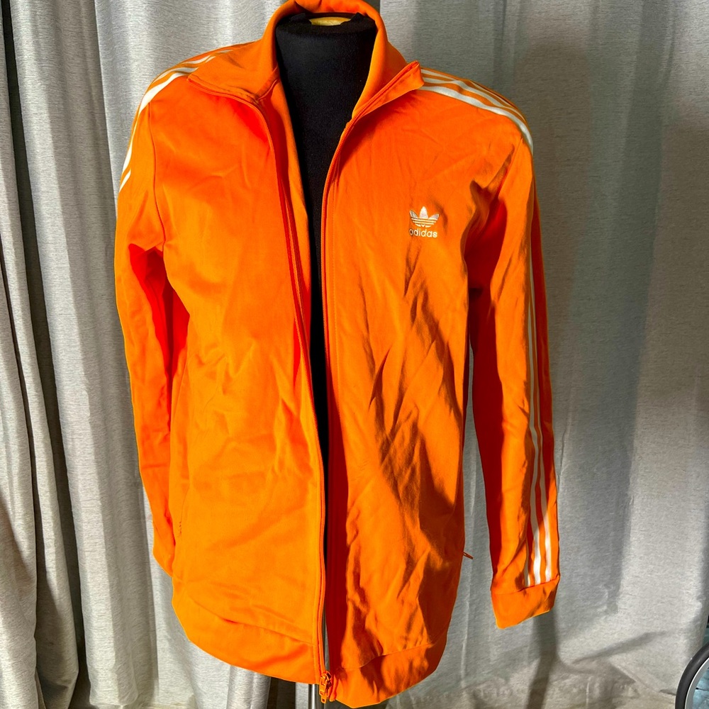 Adidas Originals Beckenbauer Track Jacket Men's Size XL Orange